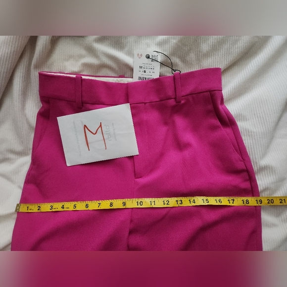 ZARA Coord Set Tailored Blazer + Flared Pants ZW Collection Fuschia BNWT - Picture 8 of 17